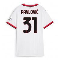 AC Milan Strahinja Pavlovic #31 Vonkajší Ženy futbalový dres 2024-25 Krátky Rukáv